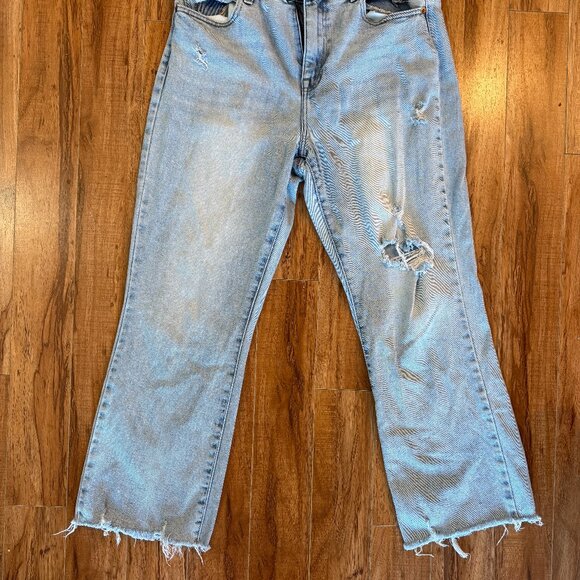 Pistola Denim Light Blue Distressed Cropped Jeans | Size 30 - Picture 1 of 5